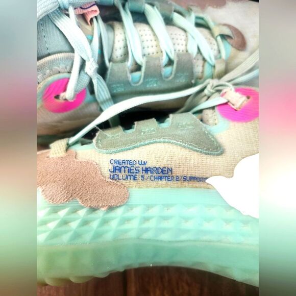 RARE! Adidas Harden "Vol. 5 Futurenatural" Clear Mint Men’s Sz 9/42.5 APE 779001 - Picture 7 of 12